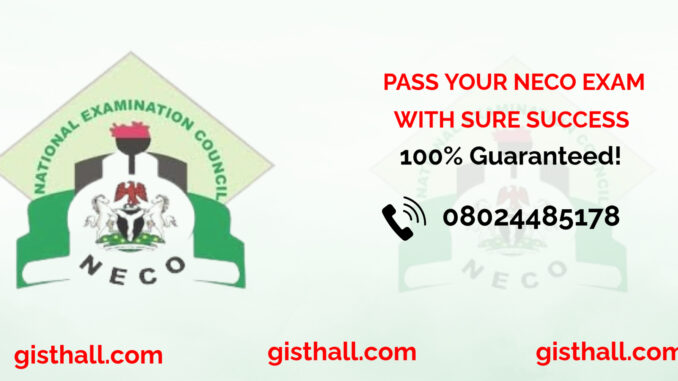 Neco Gce 2025 Literature in English Questions and Answers