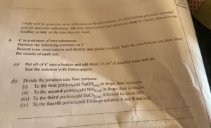 Waec 2026 Chemistry Practical Questions and Answers Waec 2026 Chemistry Practical Questions and Answers